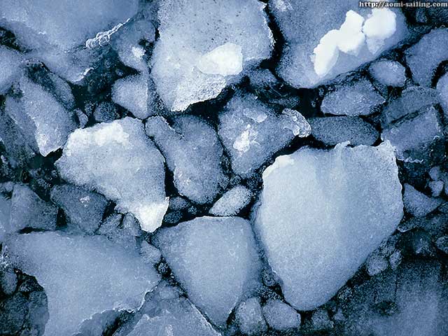 Drifting Ice in Melchior harbor, Antarctic