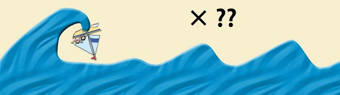 sailboat capsizes with big waves