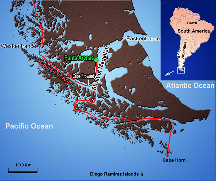 magellan strait map